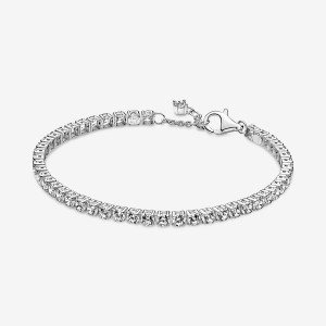 Pandora Sparkling Tennis Non-charm Bracelets Sterling Silver | IWTRK-8071
